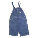 CARHARTT Mens Blue Denim Cotton Blend Dungarees Relaxed XL W40 L11 Workwear