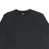NIKE Womens Black Cotton Blend Sweatshirt Crew Neck S Embossed Logo Pullover