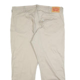 LEVI'S Mens Slim Beige Cotton Blend Trousers W40 L30 Casual Zip Closure
