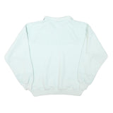 STARTING POINT Womens White Polo Collar L Cotton Blend Sweatshirt Pullover