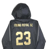 NIKE Mens Black & Gold Young Royal SC Zip Jacket S Polyester Sportswear