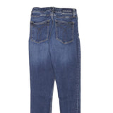 CALVIN KLEIN JEANS Womens Slim Blue Denim Raw Zip W24 L27 Stylish Comfort