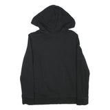 ADIDAS Womens Black Hoodie UK 8 Cotton Blend Pullover Sportswear Casual