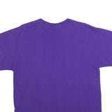 MV SPORT Mens Purple Marian University Graphic T-Shirt L Short Sleeve Crew Neck