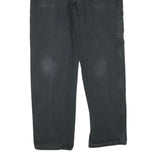 DICKIES Mens Black Regular Fit Straight Leg Cotton Blend Trousers W34 L32