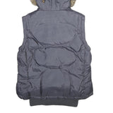 PREDATOR Mens Grey Hooded Zip Jacket M Puffer Quilted Winter Warmwear