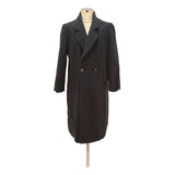 REWORK BILLI Mens Black Wool Blend Long Sleeve Button Jacket L Plain Classic