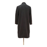 REWORK BILLI Mens Black Wool Blend Long Sleeve Button Jacket L Plain Classic