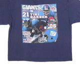 DELTA Mens Blue Giants Tiki Barber 2XL Short Sleeve Crew Neck Cotton Blend