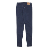 LEVI'S Womens Cotton Blend Blue Slim Skinny Trousers W24 L27 Zip Fastening