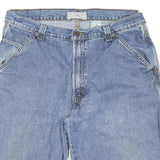 LEVI'S Mens Denim Blue Casual Shorts L W34 Cotton Blend Button Closure