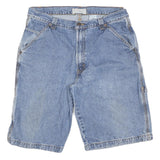 LEVI'S Mens Denim Blue Casual Shorts L W34 Cotton Blend Button Closure