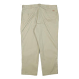 DICKIES Mens Regular Fit Beige Cotton Blend Zip Trousers W40 L27 Classic
