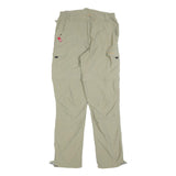 BIG TRAMP Womens Polyester Blend Beige Regular Fit Straight Leg Trousers W28 L32