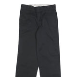 DICKIES Mens Cotton Blend Black Regular Fit Straight Leg Trousers W30 L32