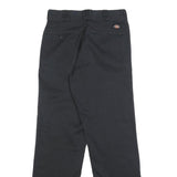 DICKIES Mens Cotton Blend Black Regular Fit Straight Leg Trousers W30 L32