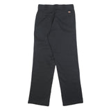 DICKIES Mens Cotton Blend Black Regular Fit Straight Leg Trousers W30 L32