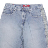 JAY JAYS Mens Denim Blue Casual Shorts M W31 Cotton Blend Logo Tape Detail