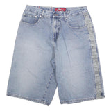 JAY JAYS Mens Denim Blue Casual Shorts M W31 Cotton Blend Logo Tape Detail