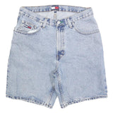 TOMMY JEANS Womens Denim Blue Classic Fit Shorts M W30 Casual Cotton Blend