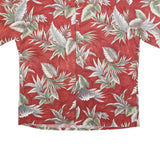 PIERRE CARDIN Mens Red Hawaiian Shirt XL Cotton Relaxed Fit Casual Holiday