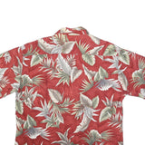 PIERRE CARDIN Mens Red Hawaiian Shirt XL Cotton Relaxed Fit Casual Holiday