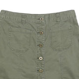 TOMMY HILFIGER Womens Green Cotton Mini Skirt Button Front Casual Pocket Design