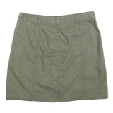 TOMMY HILFIGER Womens Green Cotton Mini Skirt Button Front Casual Pocket Design