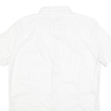 DIESEL Mens White Cotton Short Sleeve Shirt M Button Pocket Casual Summer