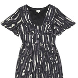 TEMPERLEY LONDON Womens Black White Abstract Print Day Dress Polyester Blend UK