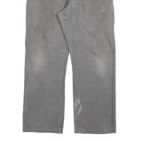DICKIES Mens Cotton Blend Grey Regular Straight Trousers W36 L30 Workwear