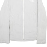THE NORTH FACE Womens White Jacket M Polyester Plain Full Zip Casual Outdoor