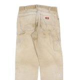 DICKIES Mens Jeans Beige Relaxed Straight Denim Fair W33 L32 Workwear Durable