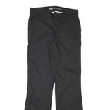DICKIES Womens Black Cotton Blend Regular Fit Straight Leg Trousers W30 L33