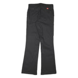 DICKIES Womens Black Cotton Blend Regular Fit Straight Leg Trousers W30 L33