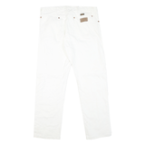 WRANGLER Womens Classic White Denim Jeans W38 L31 Zip Closure