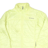 COLUMBIA Womens Yellow Lightweight Polyester Blend Quilted Jacket M Zip Outdoor