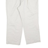 MADDISON Mens Cotton Blend Relaxed Straight Trousers Off White W35 L25 Casual