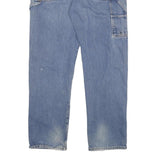 DICKIES Mens Jeans Blue Cotton Blend Regular Straight W34 L32 Workwear Zip