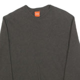 HUGO BOSS Girls Grey Plain Wool Regular Fit Crew Neck Jumper L