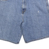 FALLS CREEK Mens Denim Blue Relaxed Fit L W36 Shorts Casual Cotton Blend