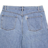 FALLS CREEK Mens Denim Blue Relaxed Fit L W36 Shorts Casual Cotton Blend
