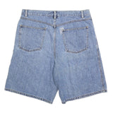 FALLS CREEK Mens Denim Blue Relaxed Fit L W36 Shorts Casual Cotton Blend