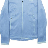 THE NORTH FACE Womens Blue Lightweight Jacket M Polyester Blend Zip Fleece