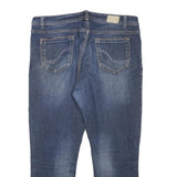 FAT FACE Womens Slim Blue Denim Medium Wash Jeans W31 L23 Comfortable Zip