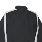 NIKE Mens Black & White Sports Zip Up Jacket L Polyester Blend Casual