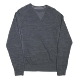 CHAMPION Mens Grey Cotton Blend Crew Neck M Classic Logo Sweatshirt