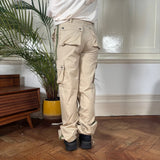 Touch Cargo Trousers - 31W UK 12 Beige Cotton Blend