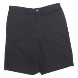 DICKIES Mens Shorts Black Classic Cotton Blend L W36 Workwear Utility Casual