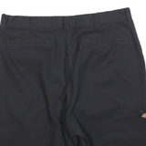 DICKIES Mens Shorts Black Classic Cotton Blend L W36 Workwear Utility Casual